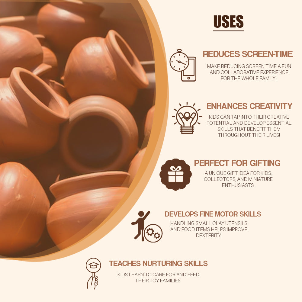 13 PIECES MINIATURE KITCHEN SET (HANDCRAFTED)