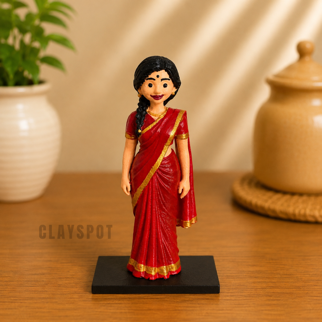 Traditional Miniature Woman Figurine