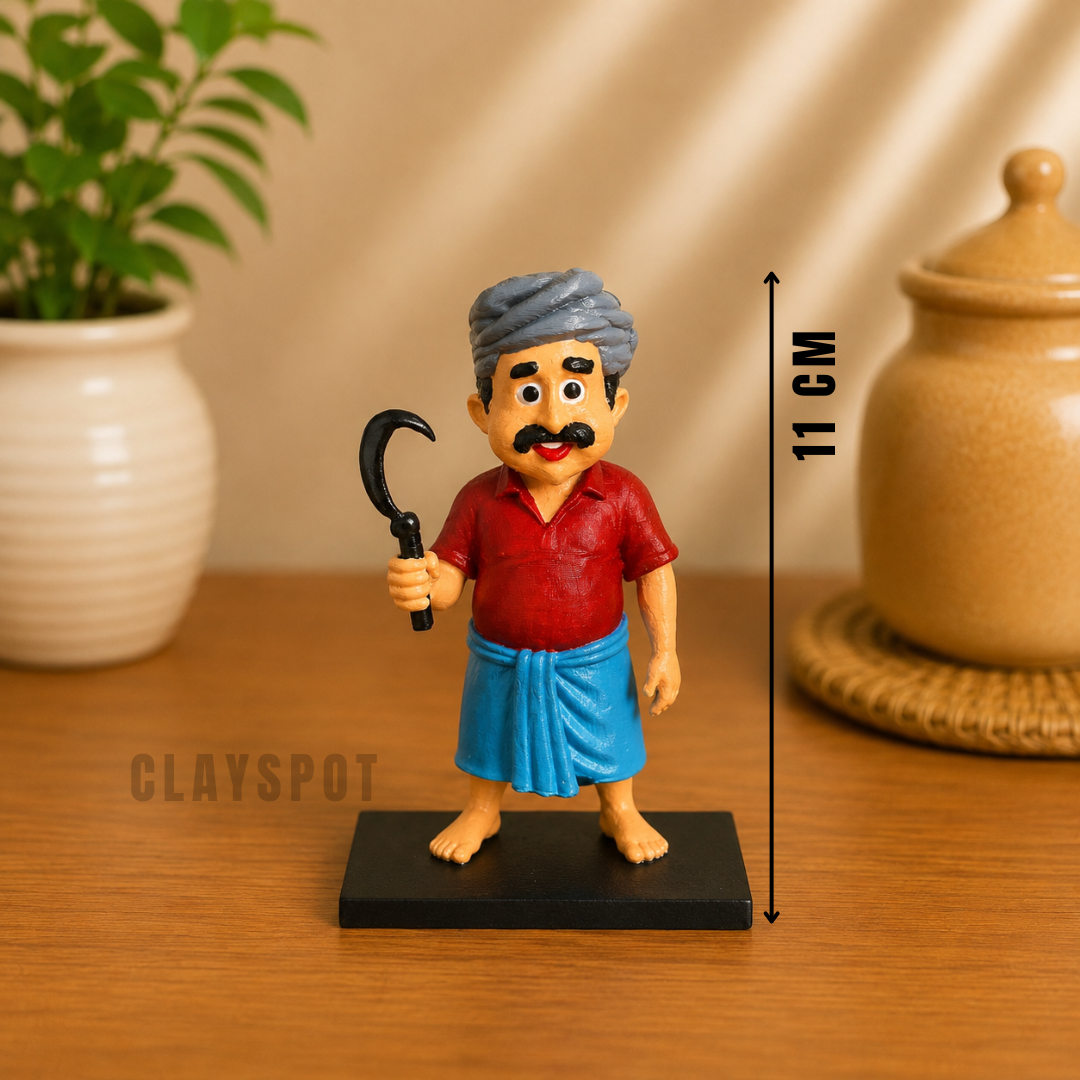 Miniature Farmer Figurine
