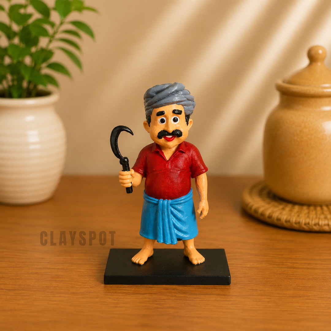 Miniature Farmer Figurine