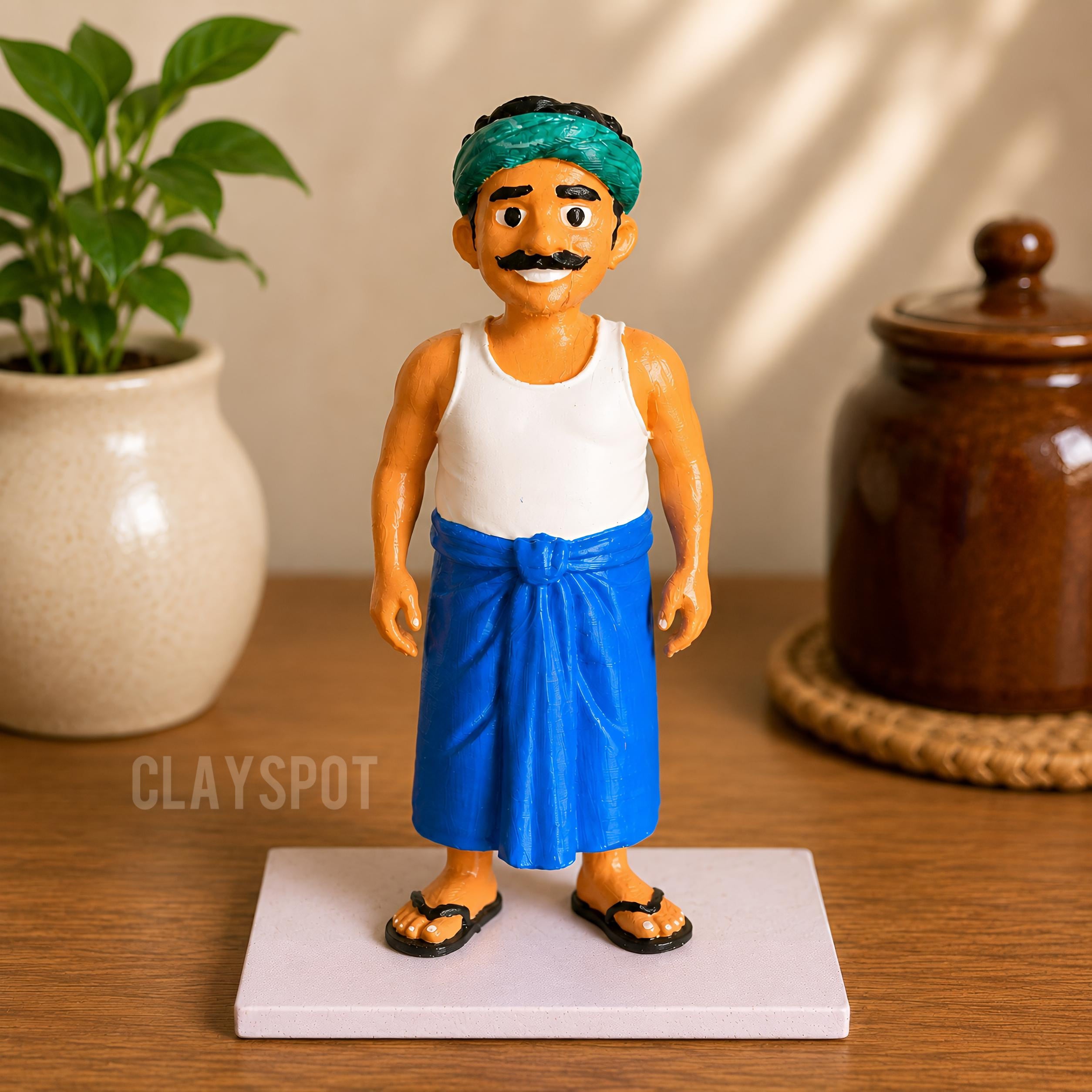 Miniature Farmer Figurine