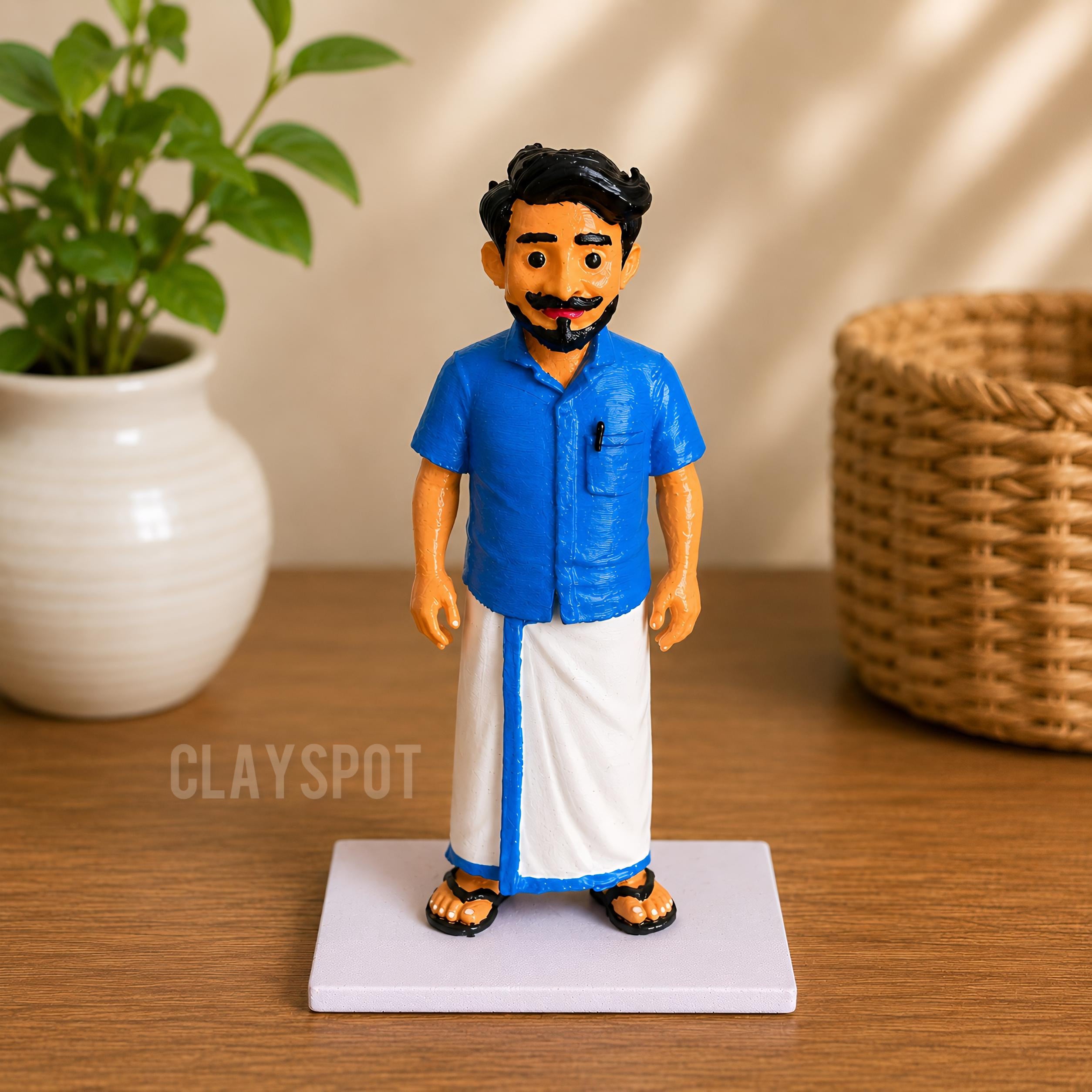 Miniature Traditional Young Man Figurine