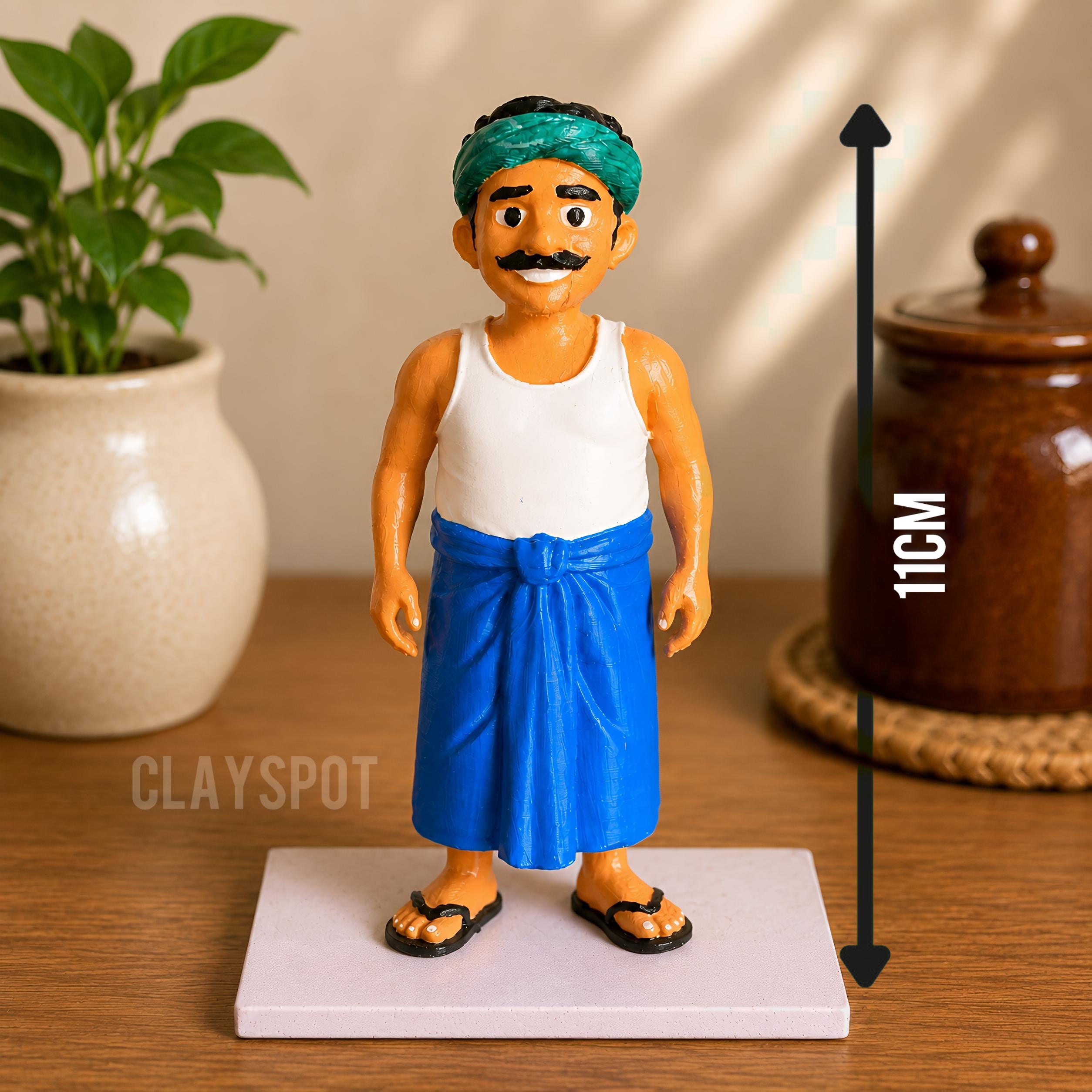 Miniature Farmer Figurine