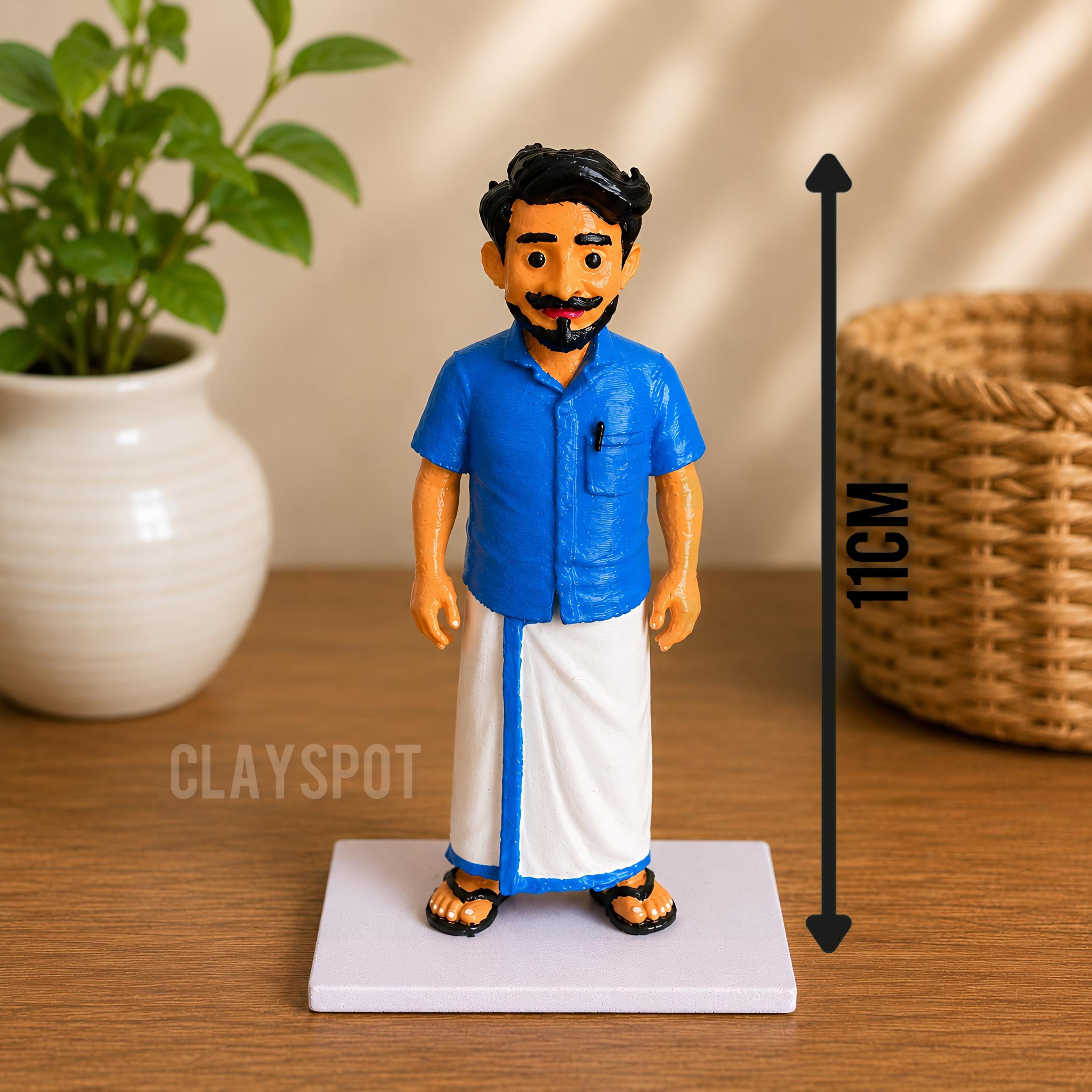 Miniature Traditional Young Man Figurine